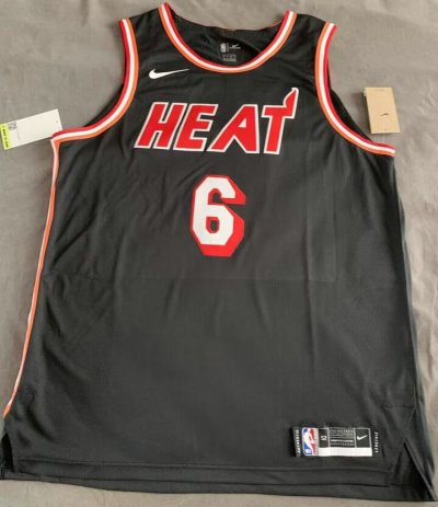 6 James Miami Heat Classic Edition 1988-99 Road Jersey player version